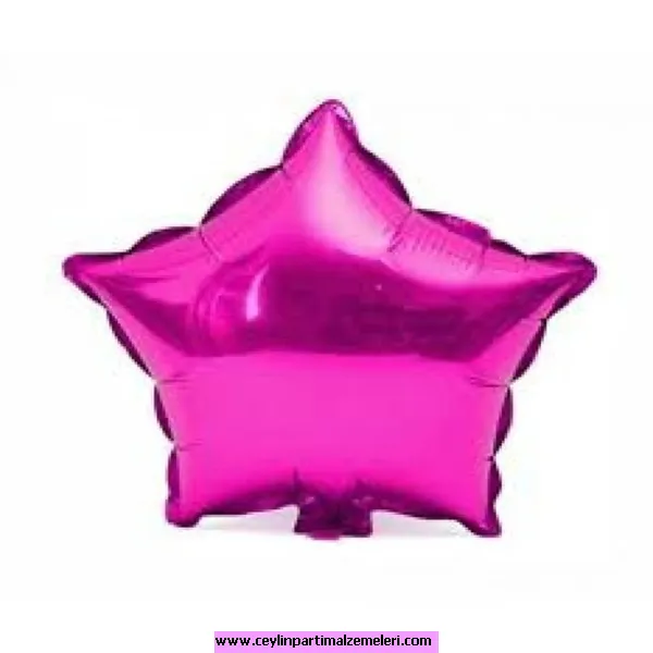 Fuşya Yıldız Folyo Balon